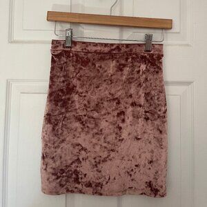 Forever 21 Faux Velvet Mini Skirt